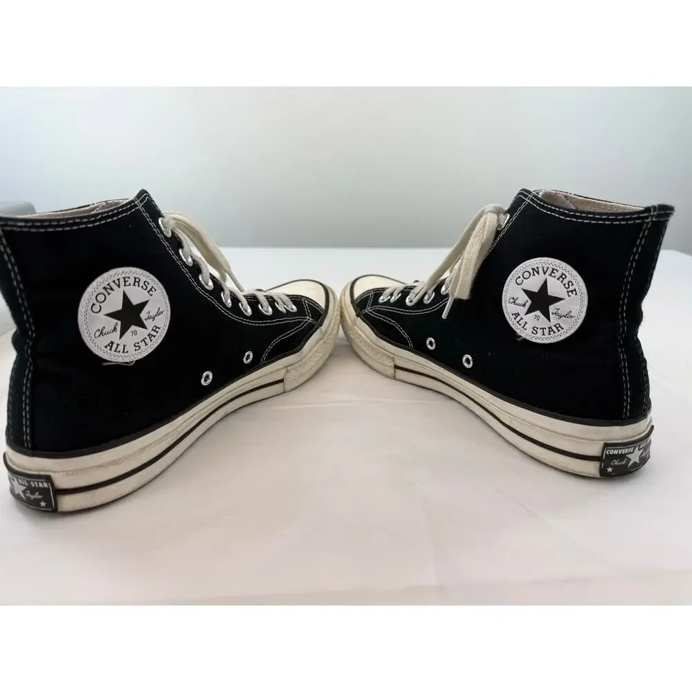 Converse Chuck Taylor All Star High Top Black Sneakers Mens 8.5 Womens 10.5